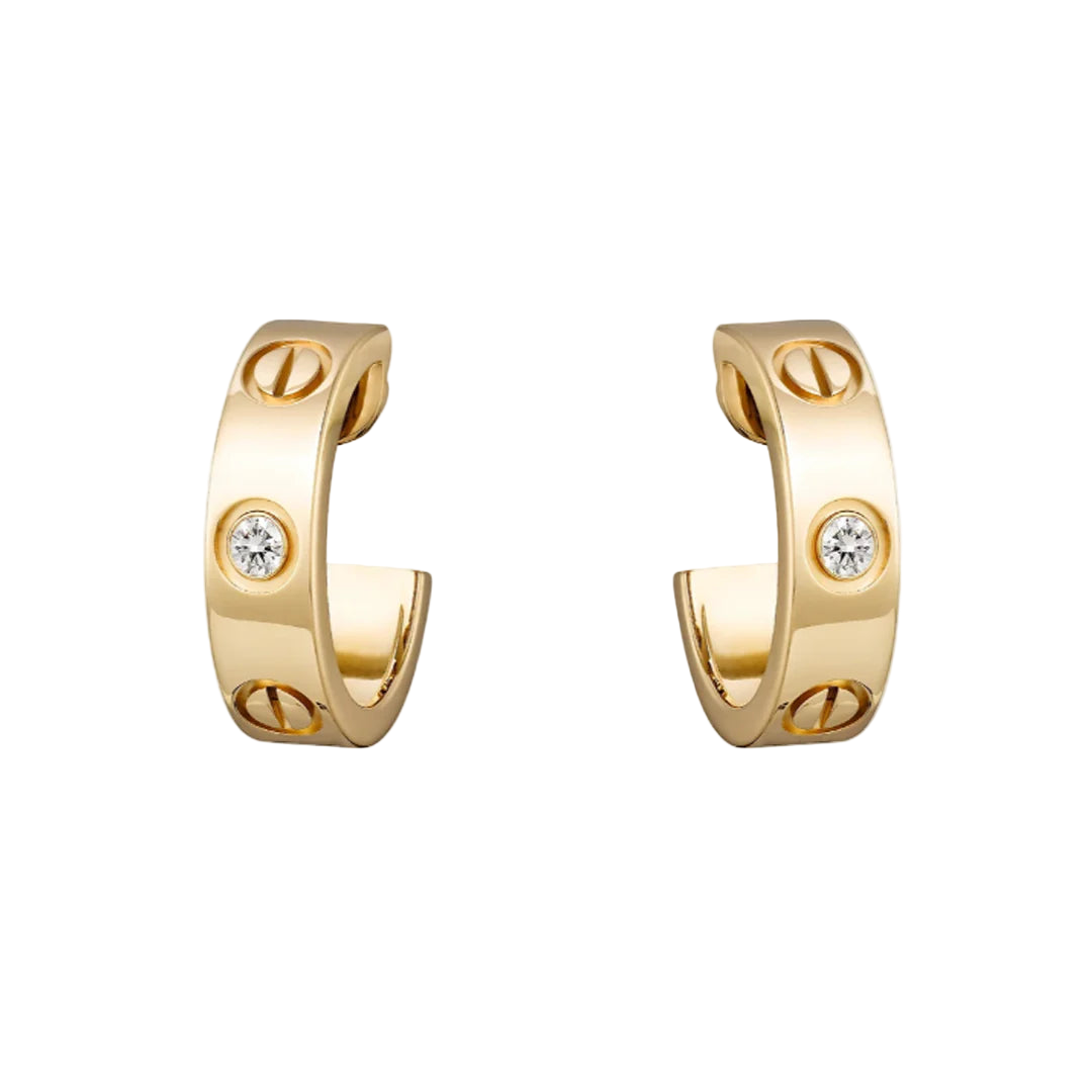 Jade Ohrringe - 2 Diamanten