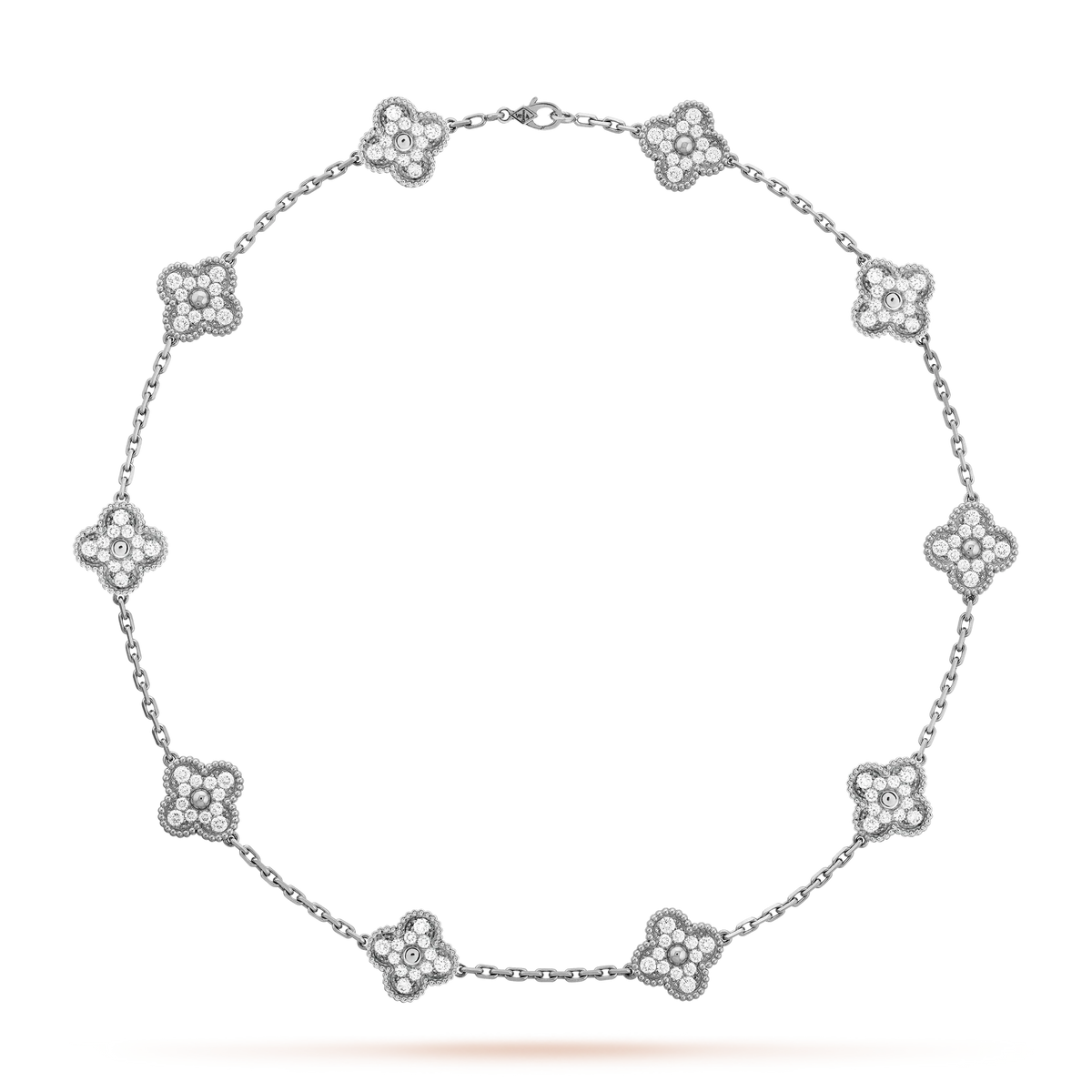 Halskette Mit Vierblättrigem Klee – Lavish 10 designs, Silber