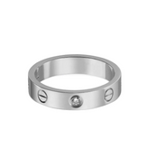 Anello Ava Love con pietra di diamante - Argento 