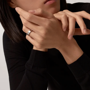 Anello Ava Love con pietra di diamante - Argento 