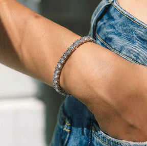 Silberne Funkeln | Tennis-Armband