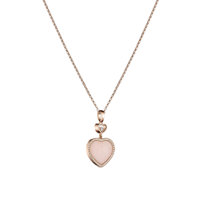 Herz Halskette - Pink / Roségold